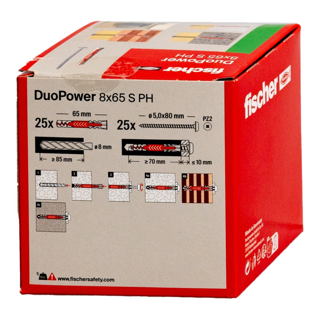 fischer Dübel DuoPower 8x65 S PH LD