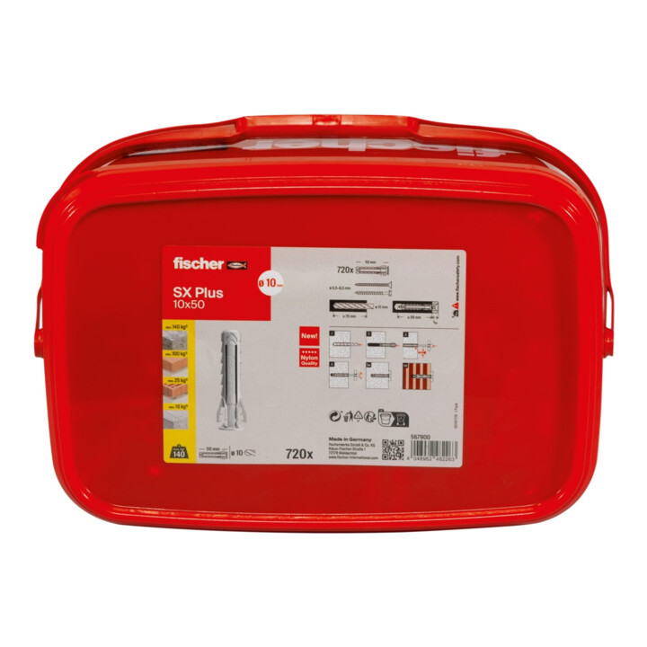 fischer Dübel SX Plus 10x50 Eimer (720)