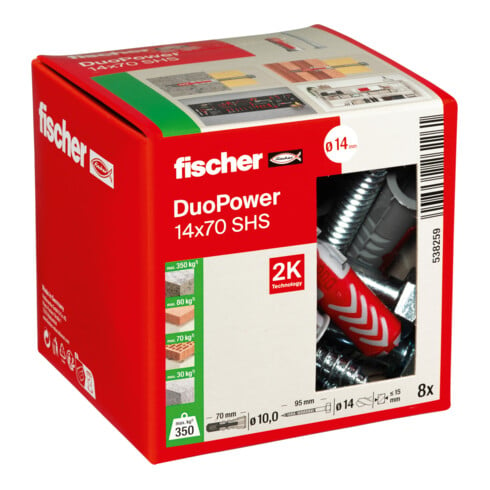 fischer  DuoPower 14x70 met zeskantschroef