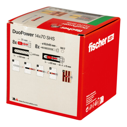 fischer  DuoPower 14x70 met zeskantschroef