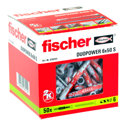 fischer DUOPOWER met verzonken kopschroef