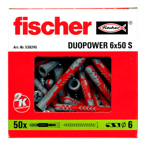fischer DUOPOWER met verzonken kopschroef