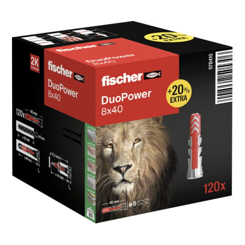 fischer DuoPower 8 x 40 (20% di contenuto in più)