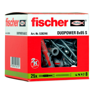 fischer DUOPOWER met verzonken kopschroef