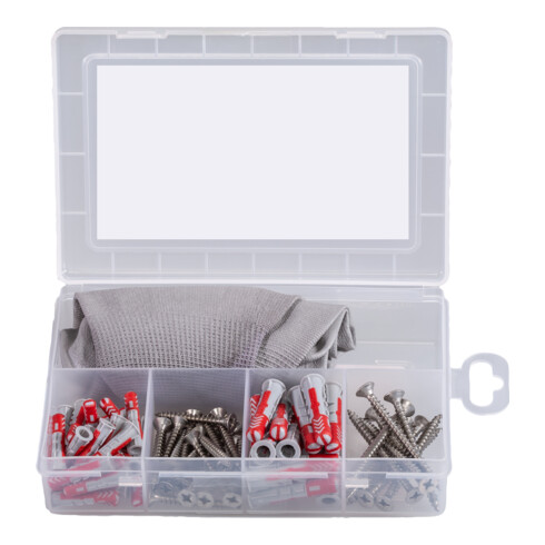 fischer easyDIY Box jardin et balcon + vis inox (71 pièces)