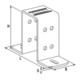 fischer Élément de connexion en U FMUF 160-4
