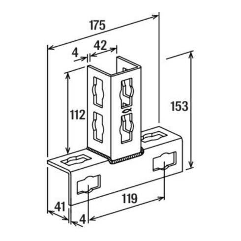 fischer Éléments de fixation PFUF 2D fvz