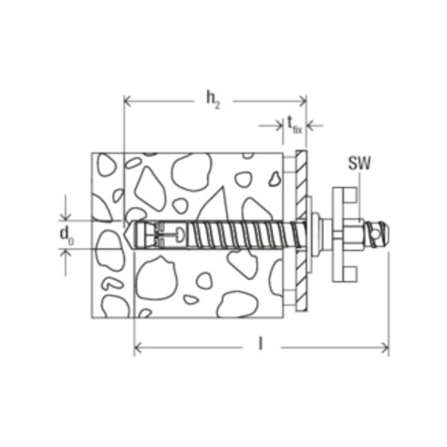 fischer Ensemble de fixation FDBB 16/200 Set pour carotteuses