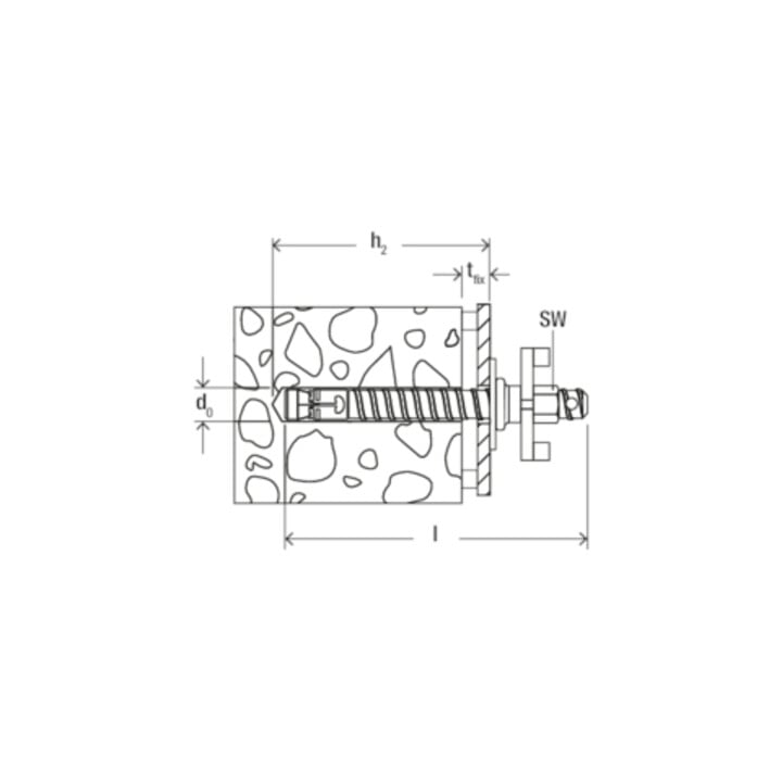 fischer Ensemble de fixation FDBB 16/200 Set pour carotteuses