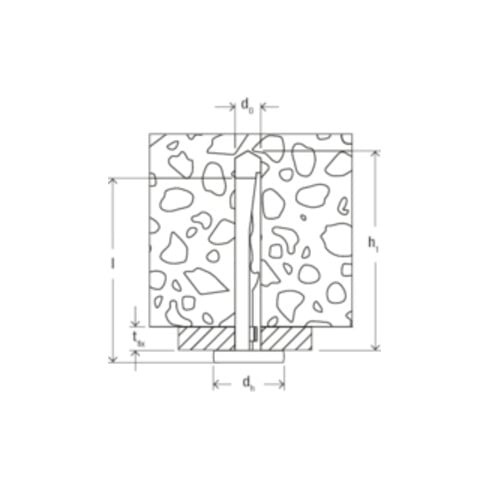 fischer FDZ 6/35 Clou en acier électrozingué - tête plate