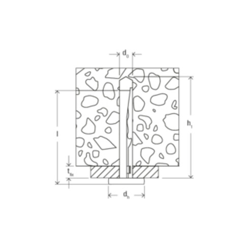 fischer FDZ 6/5 Clou en acier électrozingué - tête plate