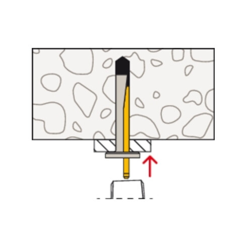 fischer FDZ 6/5 Clou en acier électrozingué - tête plate