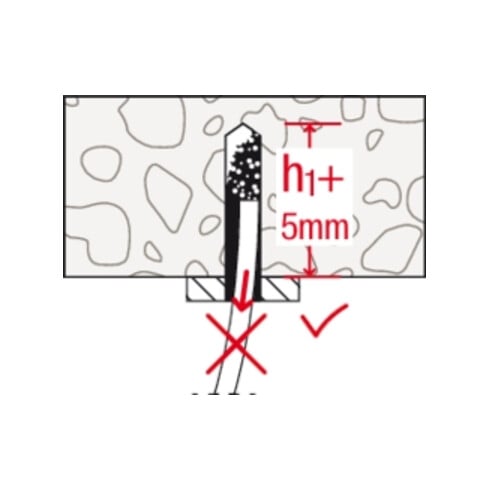 fischer FDZ 6/5 Clou en acier électrozingué - tête plate