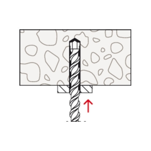 fischer FDZ 6/5 Clou en acier électrozingué - tête plate