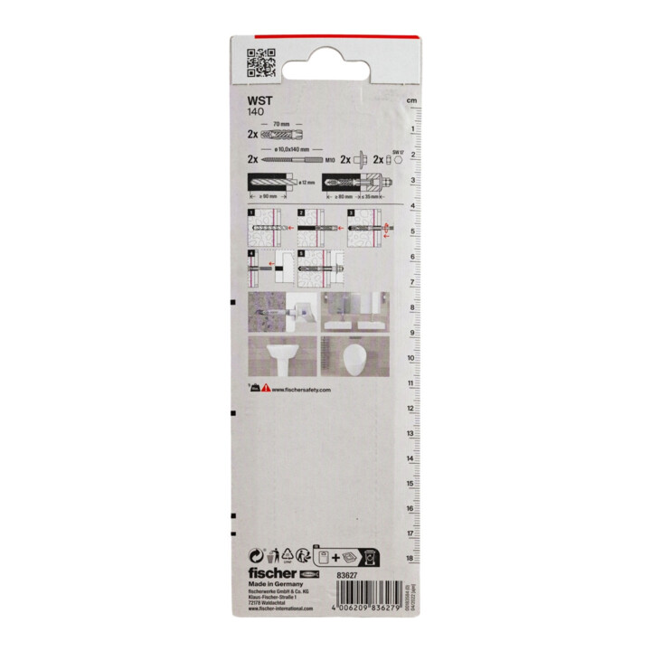 fischer Fixation pour lavabo WST 10 x 140 K SB-SaMo