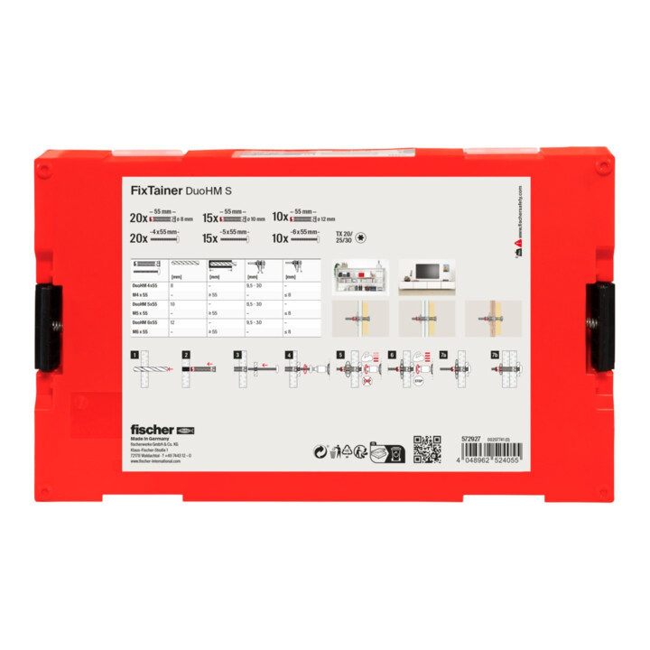 fischer FixTainer avec chevilles DuoHM TX 90 pcs.