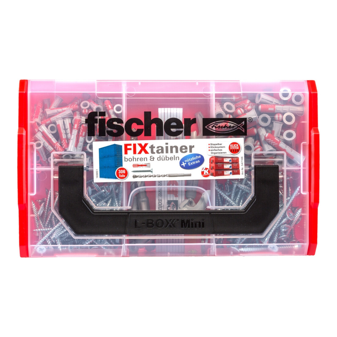fischer FIXtainer drilling & dowelling (306 pièces)