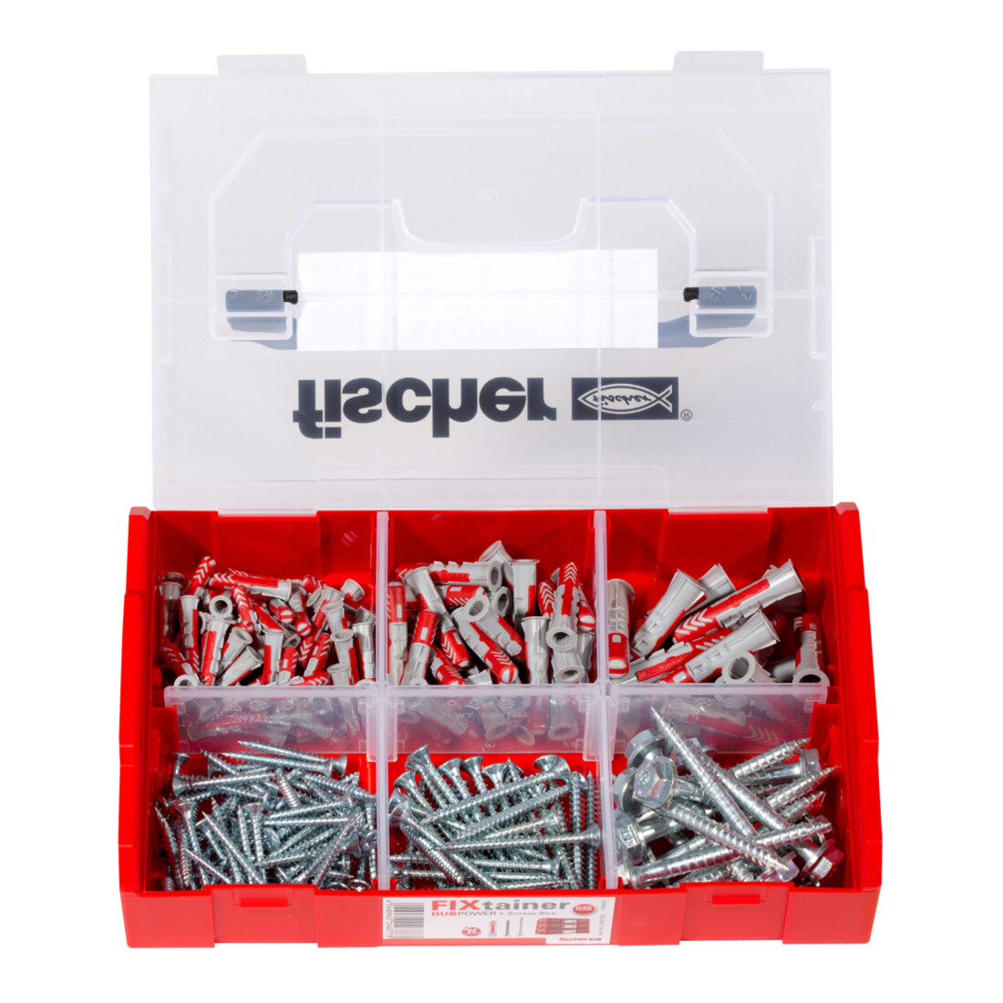 fischer  FixTainer DuoPower pluggen met schroeven