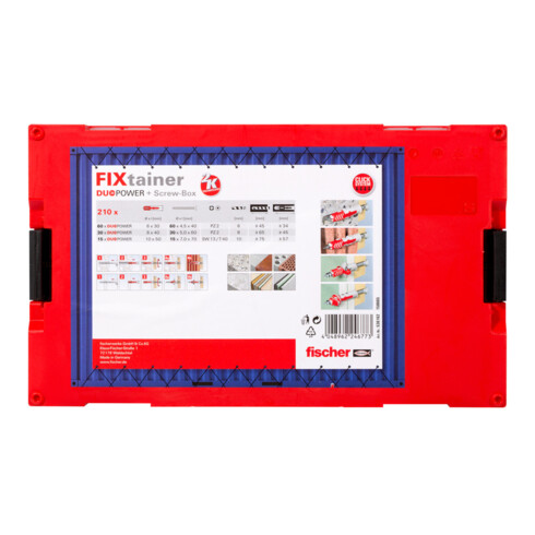 fischer  FixTainer DuoPower pluggen met schroeven