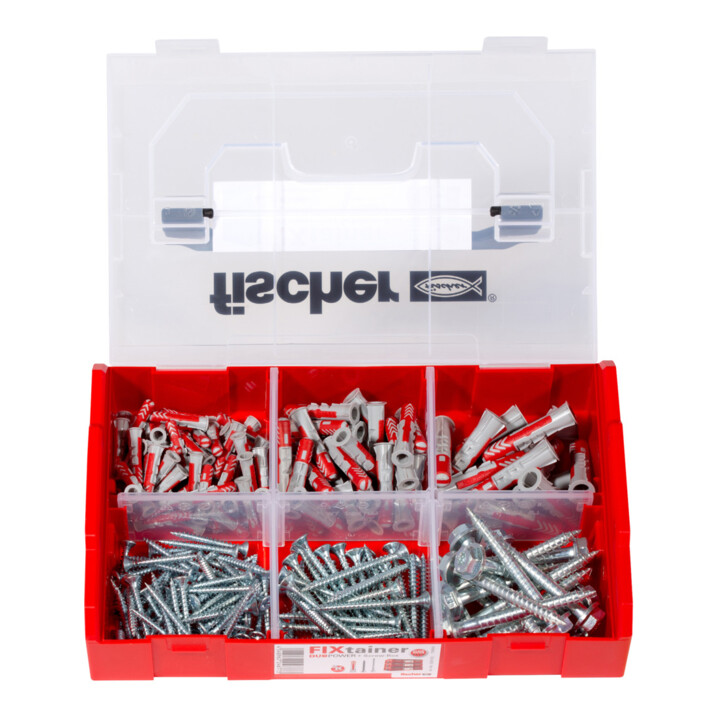 fischer  FixTainer DuoPower pluggen met schroeven