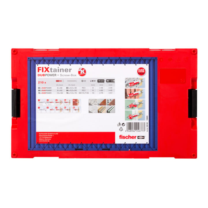 fischer FIXtainer - DuoPower + Schraube NV