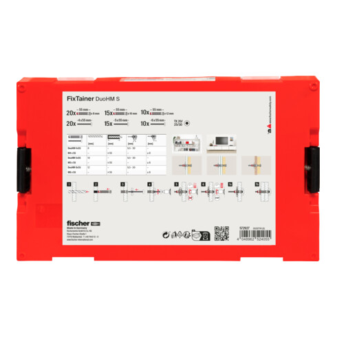 fischer FixTainer mit Hohlraumdübel DuoHM TX 90-tlg.