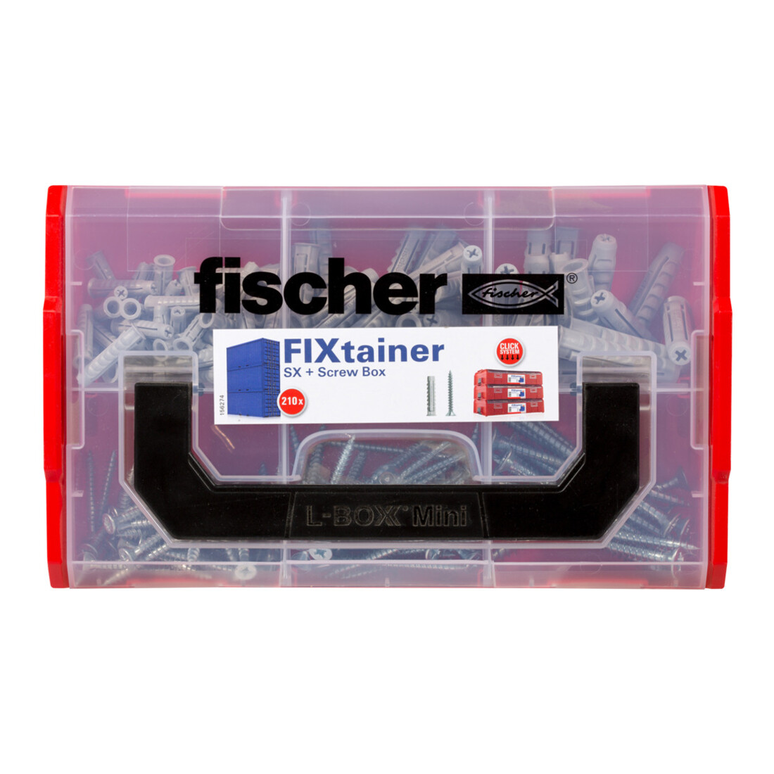 fischer FixTainer - SX pluggen met schroeven