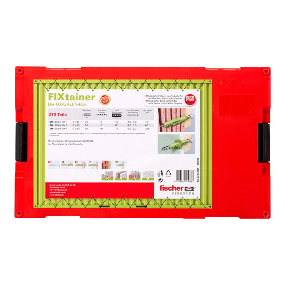 fischer FixTainer - UX-green-Box