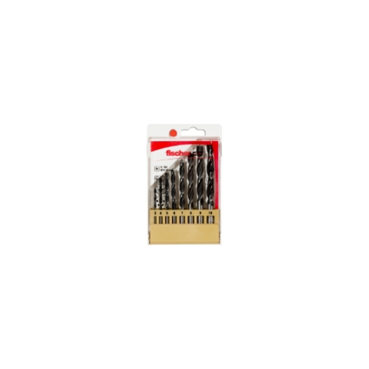 fischer Forets à bois D-WS Set 3-10mm P 8 pièces