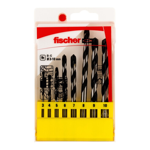 fischer Forets béton D-C Set 3-10mm P 8 pièces