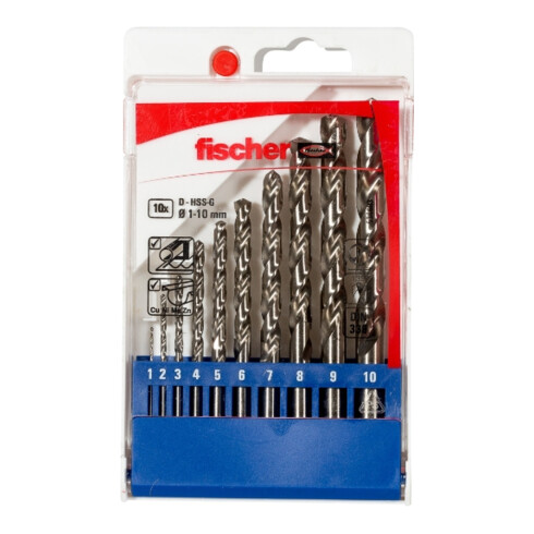 fischer Forets métalliques HSS-G Set 1-10mm P 10 pièces