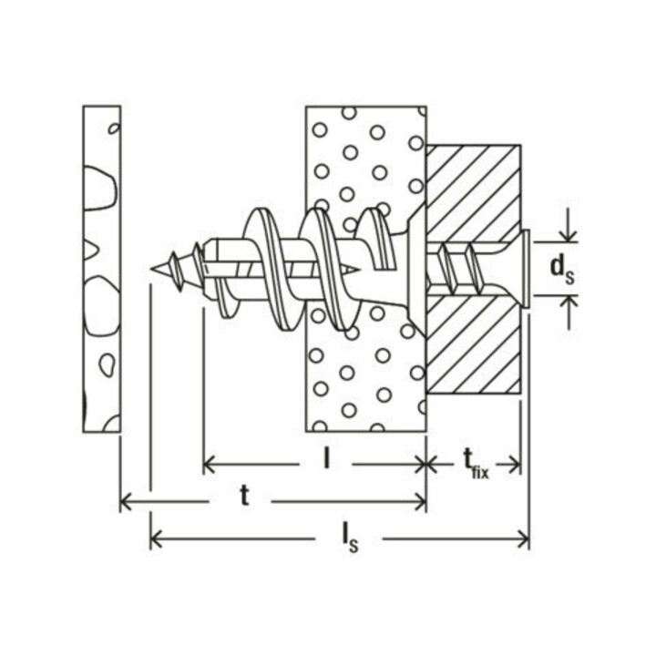 fischer Gipskartondübel GK S K (5)