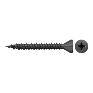 fischer Gipsplaatschroef 3,9 x 45 verzonken kop gefosfateerd volledige schroefdraad kruiskop PH