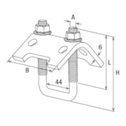 fischer Griffe à poutrelles TKR 82 en acier inoxydable A4.-2