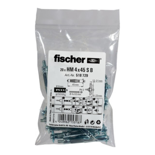 fischer Hohlraum-Metalldübel HM 4x46 S B (20)