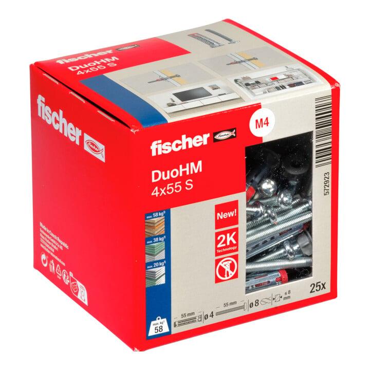 fischer Hohlraumdübel DuoHM 4x55 S TX