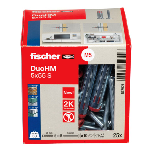 fischer Hohlraumdübel DuoHM 5x55 S PZ