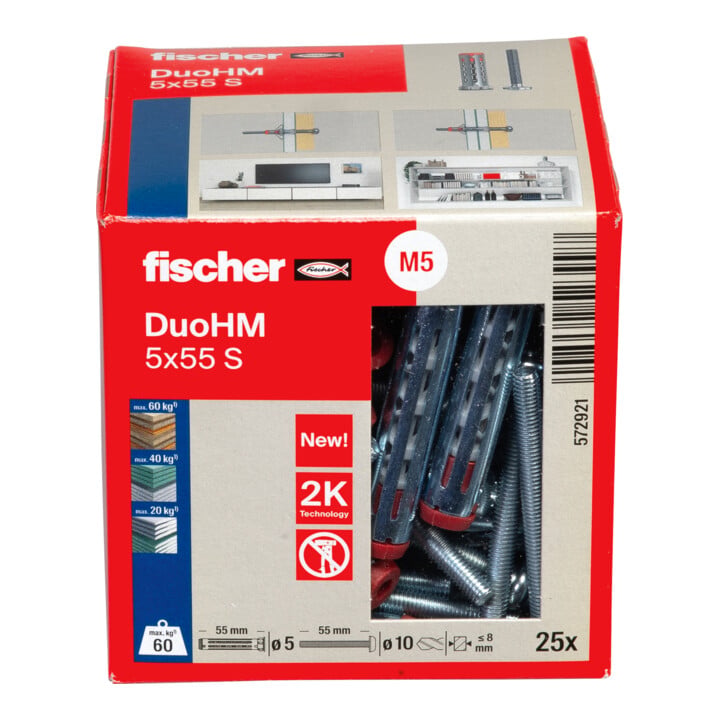 fischer Hohlraumdübel DuoHM 5x55 S PZ