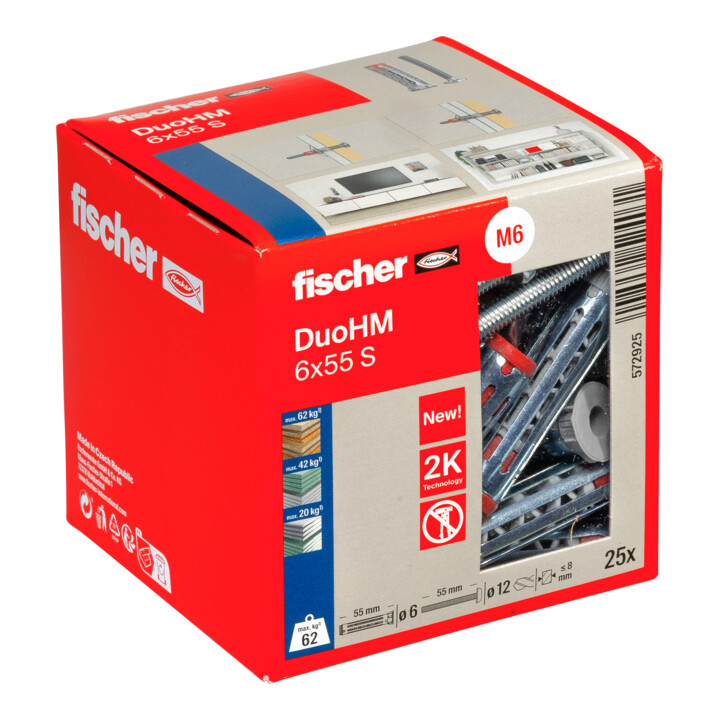 fischer Hohlraumdübel DuoHM 6x55 S TX
