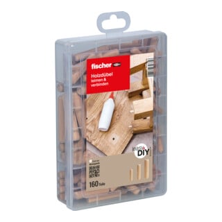 fischer Holzdübel easyDIY Box (160 Teile)