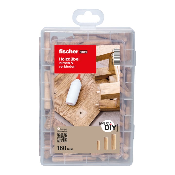 fischer Holzdübel easyDIY Box (160 Teile)