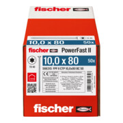 fischer Holzschraube PowerFast II 10,0x80 SK TX TG blvz 50-4