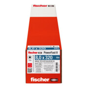 fischer Holzschraube PowerFast II 8,0x320 ST TX TG blvz 50-2