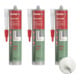 fischer Hybrid Dicht-& Klebstoff Multi MS 290 weiß (3 Stück)
