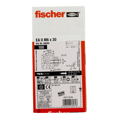 fischer  Inslaganker EA II M6x30 elektrolytisch verzinkt