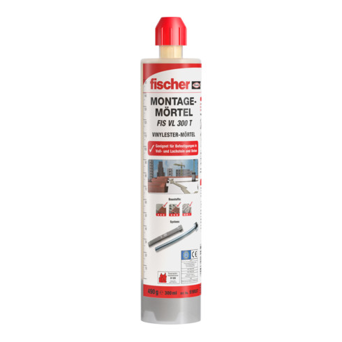 fischer Installatiemortel 300 T 1 patroon/2 statische mengers S