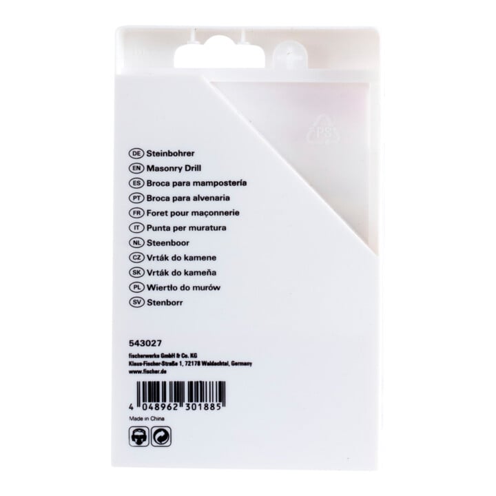 fischer Jeu de forets à pierre D-S 3-10mm P 8 pièces