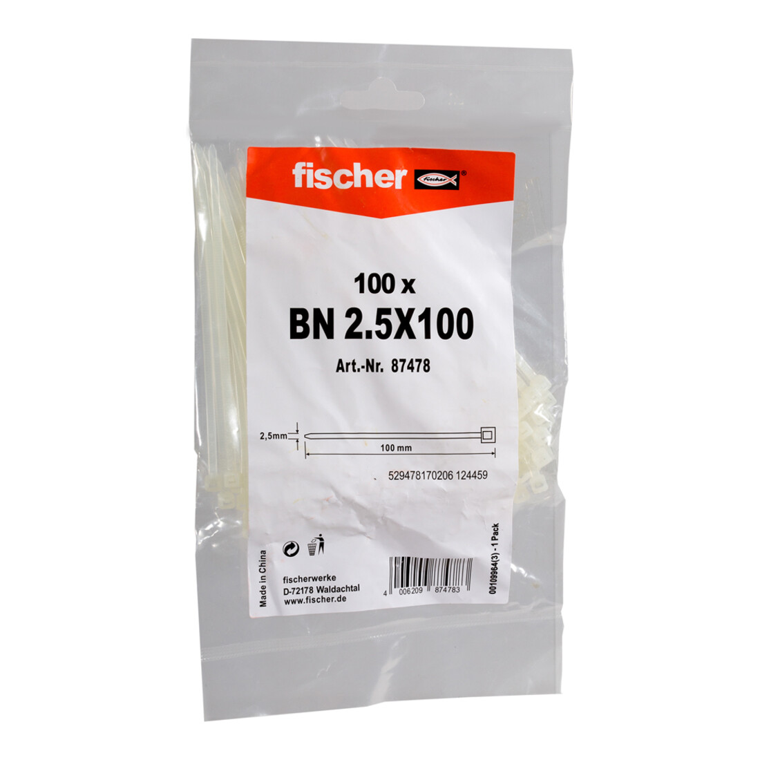 fischer Kabelbinder BN transparent