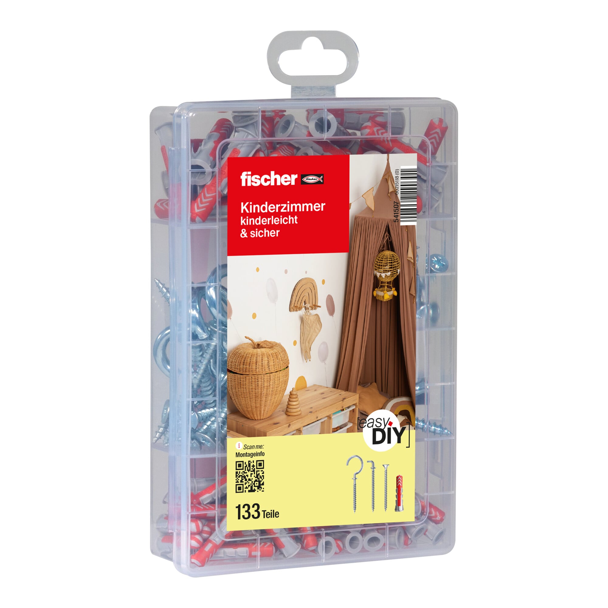 fischer Kinderzimmer easyDIY Box + Schraube (133 Teile)