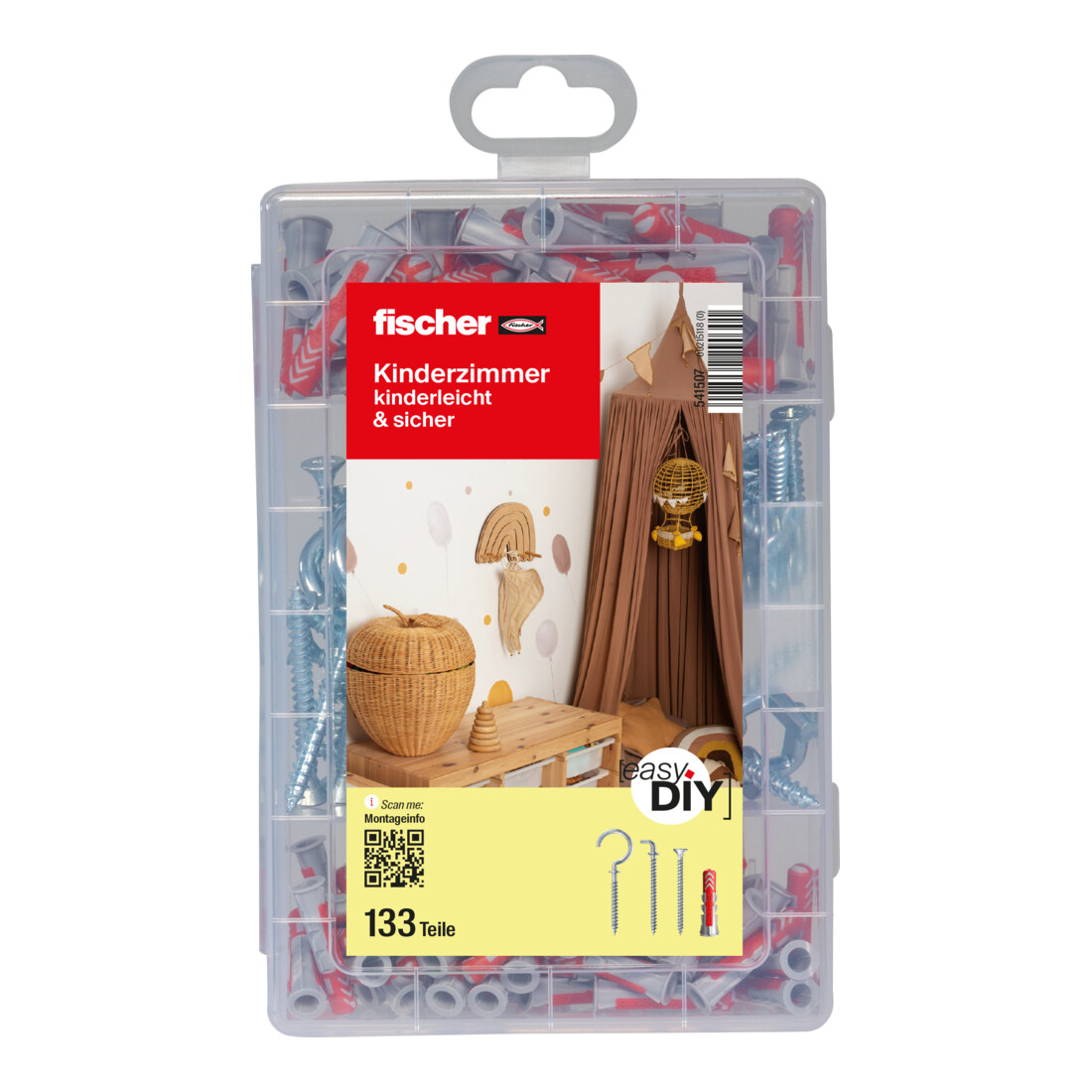 fischer Kinderzimmer easyDIY Box + Schraube (133 Teile)